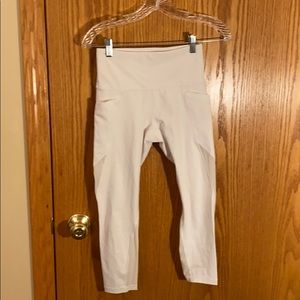 Mesh White Athleta Cropped Leggings